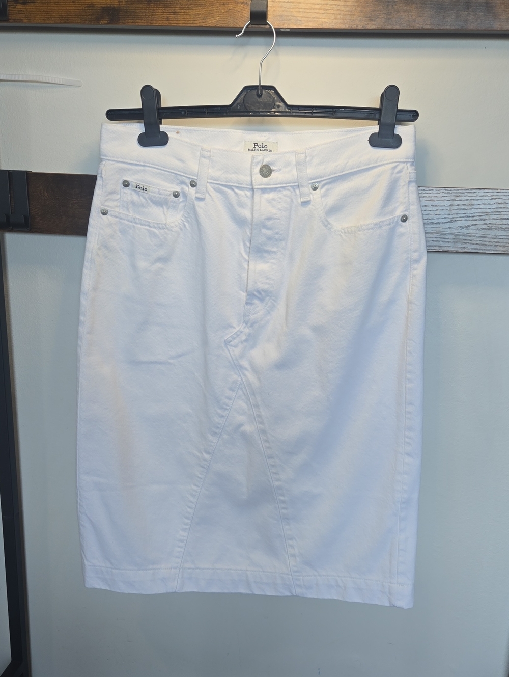 Polo by Ralph Lauren White Midi Skirt